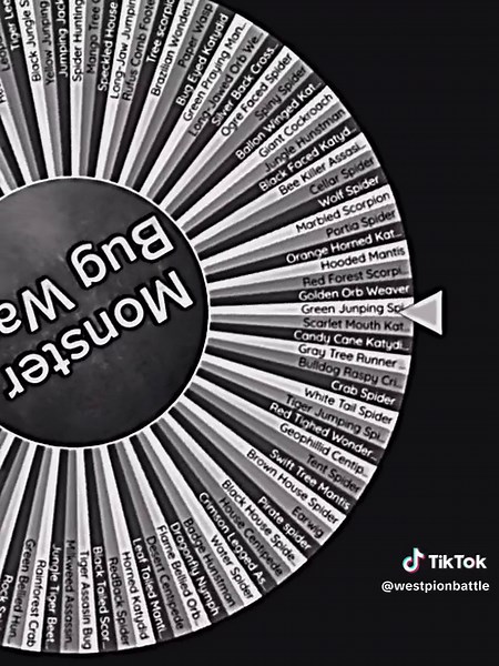 Monster Bug Wars Elimination Wheel round 1 I’m doing a new Elimination Wheel, I’m including every bug that monster bug wars has done, although the ants won’t be in an army, I’m not putting the baby scorpion in it and I’m not including the bugs in the pilot ep #vs #vsedits #elimnationwheel #bugs #monsterbugwars