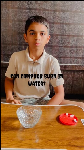 Eera Coaching Center on Instagram: "✨🔬Camphor burns in water because it is a hydrophobic, highly volatile, and 🔥flammable substance that undergoes sublimation, allowing it to vaporize and burn on the 🫧water’s surface without mixing with it. Its low density causes it to float, while its quick conversion from solid to gas prevents the water from extinguishing the flame. #handsonlearning #camphorexperiment #stemlearning #scienceexperimentsforkids #childdevelopment"