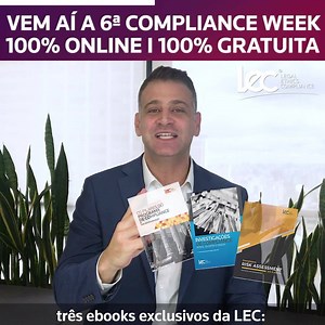 858 reactions · 118 shares | [FAÇA SUA INSCRIÇÃO] Participe da 6º Compliance Week, um treinamento 100% online e 100% gratuito, onde você vai descobrir como implementar um Programa de Compliance, partindo do zero. Fazendo sua inscrição AGORA, você recebe por e mail três e-books exclusivos da LEC, não fique fora dessa, clique no link e garanta sua inscrição! | LEC | Facebook