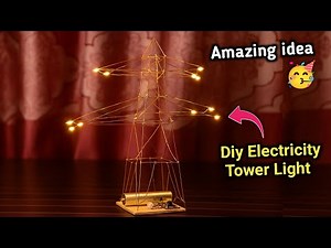 DIY Mini Electricity Tower with Fairy Lights | Creative Project