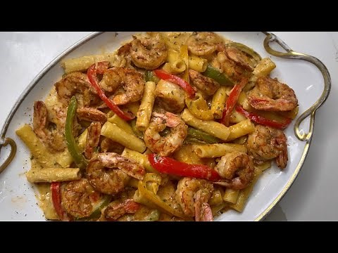 How To Make Rasta Pasta|Jerk Shrimp |Jamaican Style|THE RAINA’S KITCHEN