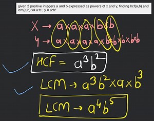 given 2 positive integers a and b expressed as powers of x and ... | Filo