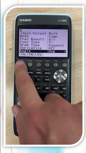 Changing Angle Settings on the Casio CG50! Degrees and Radians 👍😊➕ #casiocg50 #maths #ibmaths