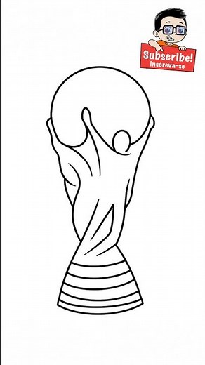 COMO DESENHAR A TAÇA DA COPA DO MUNDO 2022 - TROPHY WORLD CUP 2022 #Shorts