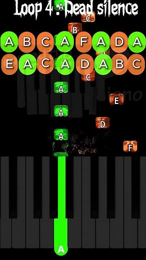 5 Halloween loops on piano (easy piano) #easypiano #halloween #pianotutorial