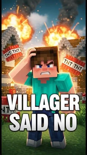 Villagers Said “NO”… So Everything Exploded 😭💥 #shorts