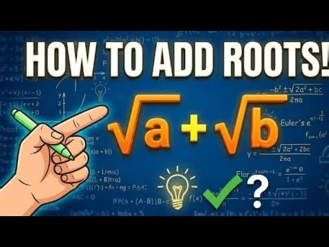 How to add Roots ! √a + √b .... ?