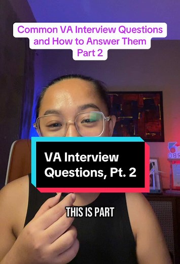 This is Part 2 of Common VA Interview Questions and How to Answer them. 😊 #VirtualAssistant #RemoteWork #filipinova #learnbeforeyouearn #wfh #freelancer #digitalnomad #remotejobs #wahm #wahmlife