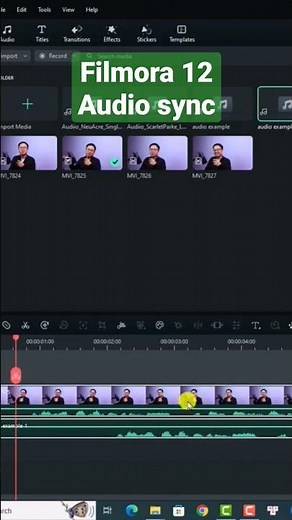 Filmora 12 Audio Sync #shorts