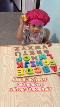 Identifying letters and numbers with our 19 month old 🔠🔢