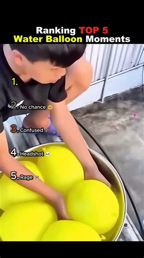 Ranking TOP 5 Water Balloon Moments 😭😭 #usa