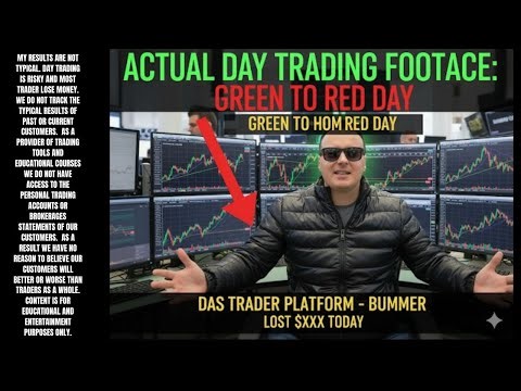 LIVE Day Trading on DAS Trader From Green to Red 😬