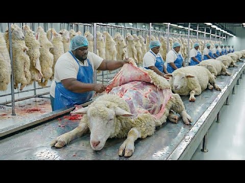Visiting Lamb Slaughter & Cutting Factory - Sheep Raising From Birth To Adulthood Process