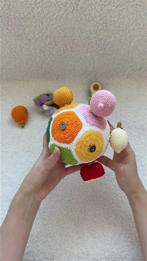 Crochet fruit puzzle ball,🎁A meaningful gift for little explorers