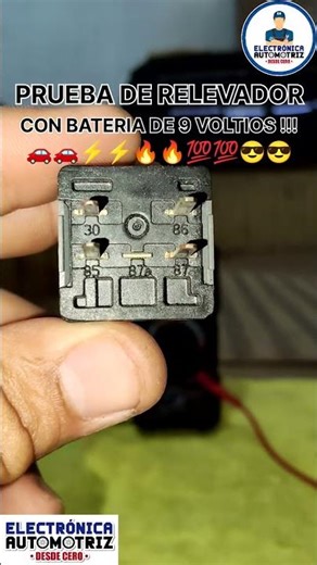 Relay test with a 9-volt battery!!! #automotiveelectronics #automobile