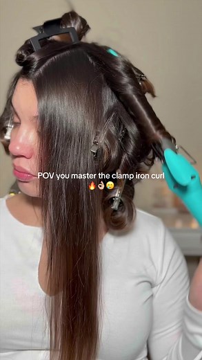 1M views · 5K reactions | clamp curling irons  #curlingiron #hairstyling #hair | Audrey Victoria | Facebook