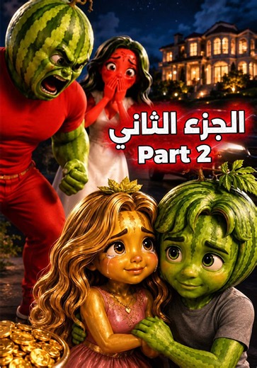 كان بيستغل بنته عشان يجيب منها دهب😱💔ياترى اي الحصل؟! الجزء الثاني#كرتون #ذكاء_اصطناعي #ai