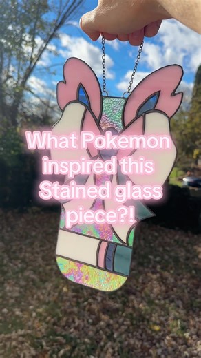 Stained Glass Sun Catcher Inspired by Pokémon
