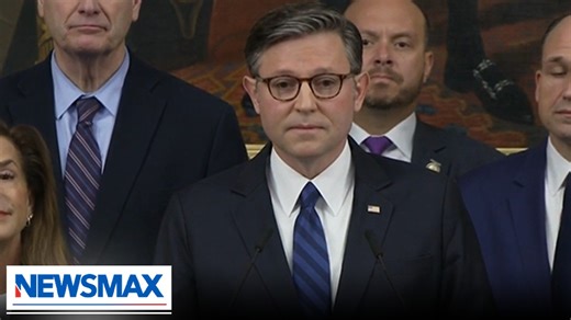"This socialist uprising is something that we have a responsibility to call out and sound the alarms." House Speaker Mike Johnson spoke about the dangers of socialism, criticizing Democrats for endorsing it and the New York City mayoral candidate Zohran Mamdani. | NEWSMAX