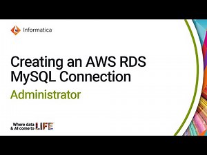 Creating an AWS RDS MySQL Connection in Administrator