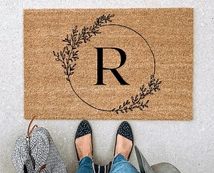 Custom Initial Coir Doormat: Personalized Welcome Mat - Etsy