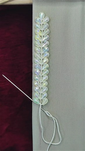 the most satisfying beads embroidery stitch #shorts #embroidery #trending #explore #viral