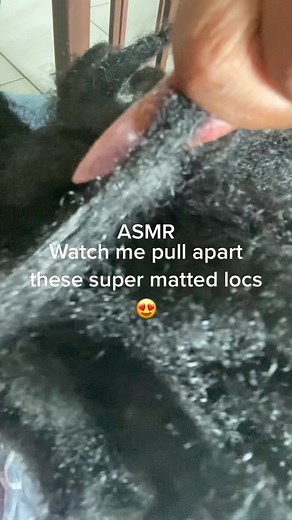 Do you like the sound of locs being pulled apart? I do 😍 #starterlocs #blacktiktok #asmr #viral