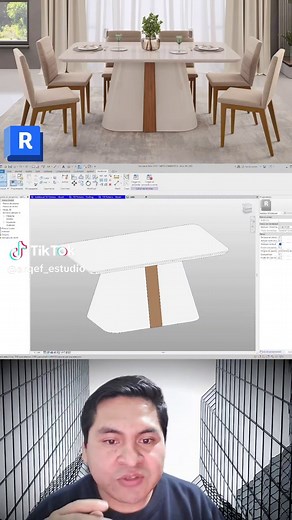 mesa comedor revit#parati #revit #modeling #familiasrevit #arquitectura