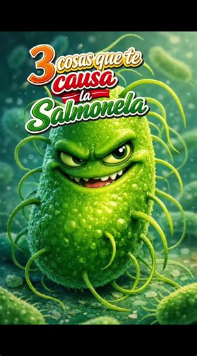 3 cosas que la salmonela puede causarte sin que lo notes 😞 La salmonela es una bacteria peligrosa que vive en alimentos contaminados y puede afectar gravemente tu salud. Aprende dónde se encuentra y cuáles son los tres síntomas más comunes para prevenir infecciones alimentarias #datoscuriosos #datosdesalud #salmonella #higienealimentaria #fypシ゚viral