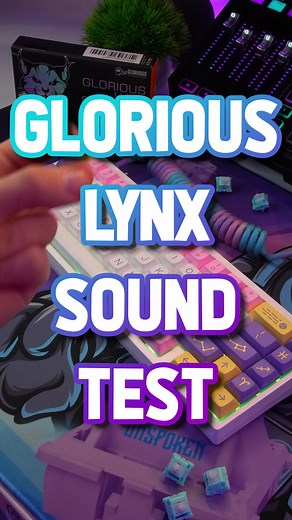 Sound testing the new Glroious Lynx switches! Yay or nay in the comments #techtok #keebtok #customkeyboard #mechanicalkeyboard #keyboards #glorious