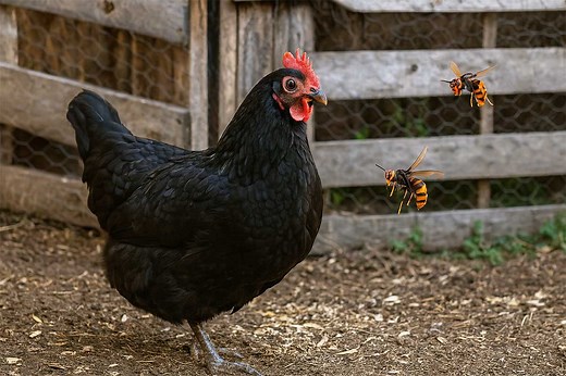 La poule noire de Janzé, prédatrice naturelle inattendue contre le frelon asiatique
