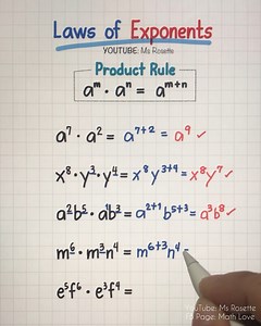 454K views · 6.6K reactions | Exponent Laws 101: A Quick and Easy Review!  #mathlove #algebra | Math Love | Facebook