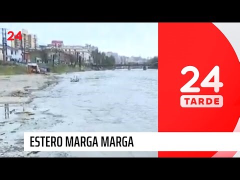 Sistema frontal: aumenta el flujo del estero Marga Marga | 24 Horas TVN Chile