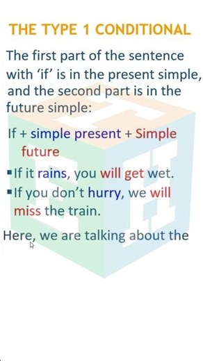 Type 1 Conditional Sentences in English