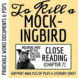 To Kill a Mockingbird Chapter 7 Analysis Worksheet | Historical Fiction Activity