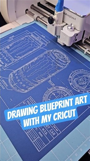 How I draw blueprint art with my cricut!
