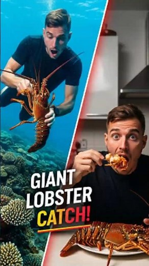 CRAZY LOBSTER CATCH WITH BARE HANDS! You won’t believe this amazing fishing skill