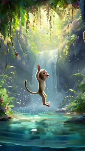 4K AI video, cinematic AI, animal video, cute monkey#AIvideo #Monkey #4K #AIGenerated #Jungle #Short