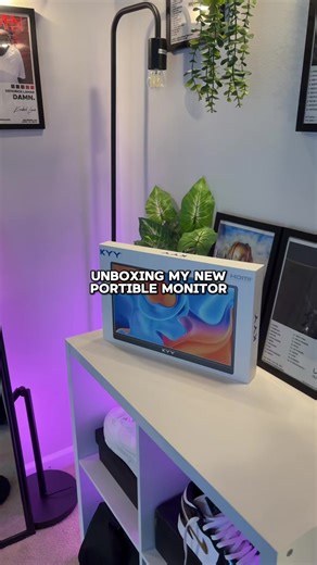 This Room Upgrade is Insane 🔥Unboxing my new portable monitor 🖥️ #room #monitor #GamingSetup #roomupgrade #tech