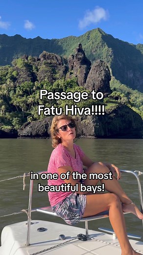Sailing to Fatu Hiva Island in Polynesia