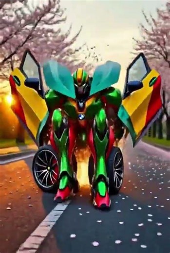 Colorful Car Turns Into Robot & Jet Surprise | Epic AI Cinematic Transformation