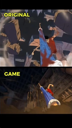 CROCODILE VS LUFFY COMPARISON ORIGINAL ANIME WITH GAME ONE PIECE AMBITION #onepiece #anime #shorts