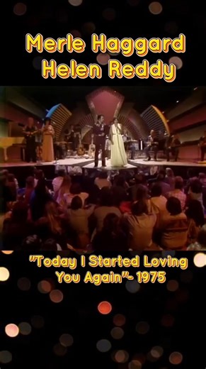 Merle Haggard and Helen Reddy in 1975 performing a duet of the song-Today I Started Loving You Again #OldCountryMusic #NashvilleSound #ClassicCountry #CountryLegends #VintageCountry | Nashville Echo