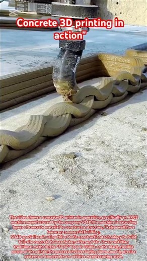 Concrete 3D printing in action