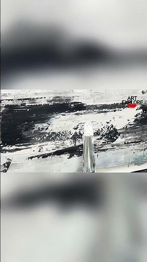 🖤 Modern Abstract Black & White Painting | Minimalist Textured Art