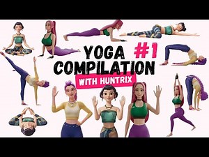 Kids Yoga Compilation#1 | Huntrix Yoga Adventure | Build Strength & Balance