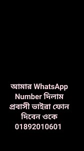 16K views · 196 reactions | আমার WhatsApp Number দিলাম প্রবাসী ভাইরা ফোন দিবেন ওকে 01892010601 | mim akthar | Facebook