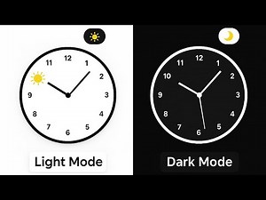 Analog Clock UI with Light & Dark Mode 🌗 | Real-Time JavaScript Clock 🔥