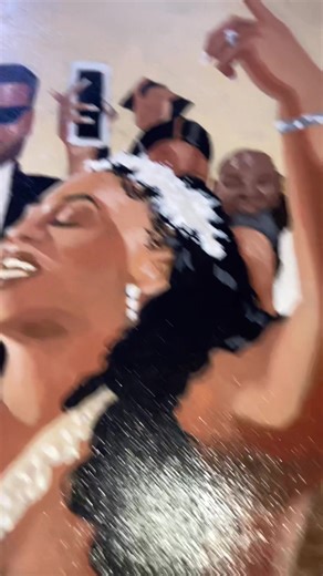 Wedding Reception Painting Process Completed