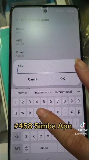 458 Simba Apn . Make sure data roaming is on when oversea. #simba #simbapn #simbaroaming